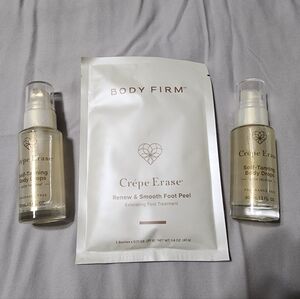 Crepe Erase foot peel and self tanning body drops